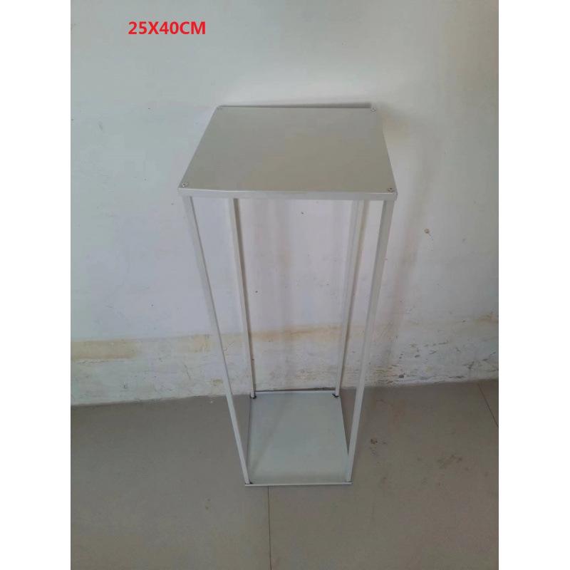Geometric Square Frame Flower Stand for Weddings - Wrought Iron Artificial Flower Decor