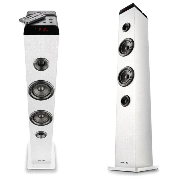 Tour De Son SKYCHARMPROWHITE Puissance 50W, Fonction D'appairage Multiple, Bluetooth, USB