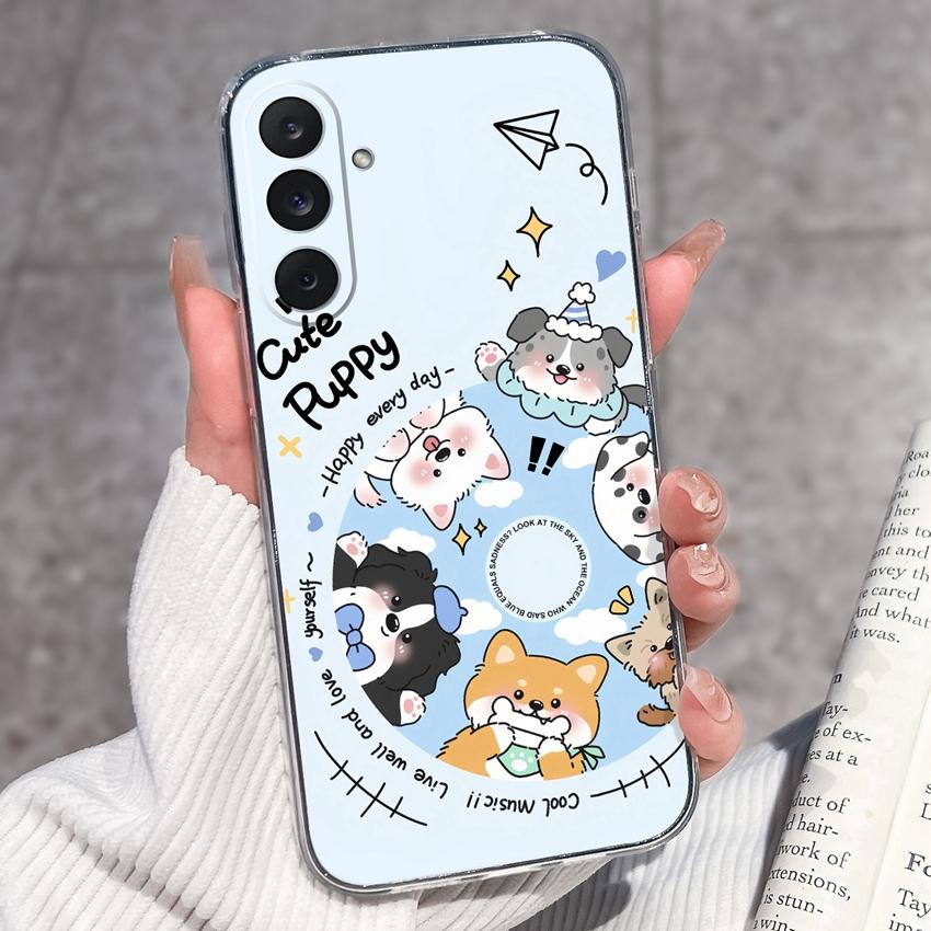 Cover Trasparenti per Telefono Per Samsung M36 M35 M34 M33 M32 M31 M30 M80s M60s M62 M56 M54 M53 M51 Modello Rana Felice Custodia Protettiva Morbida in TPU Per Guscio Samsung