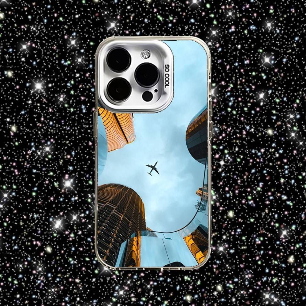 Airplane Aircraft Plane Phone Case For iPhone 16,15,14,13,12,11,Pro,XS,Max,Plus,Mini,SE White Candy Matte Shockproof Cover
