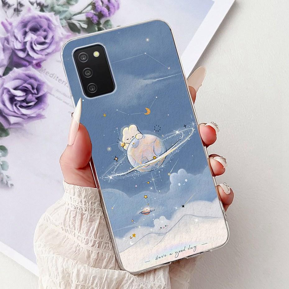 Cute Painting Phone Case For Samsung Galaxy A03s Soft Silicone TPU Back Covers For Samsung A03S SM-A037F A037G Cases Bumpers
