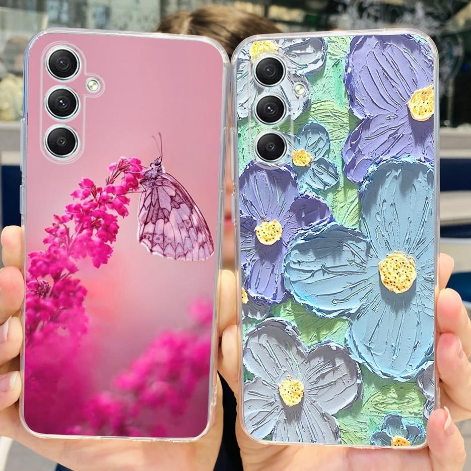 For Samsung Galaxy A15 A25 A35 A55 Case Stylish Painted Cover Soft Silicone Phone Cases For Samsung A55 A 15 25 35 Fundas Bumper