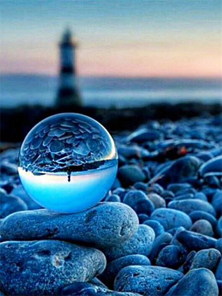 5D Diamond Painting New Arrivals Seaside Bubble Home Decor Full Square Round Embroidery Mosaic Beach Landscape Wall Art