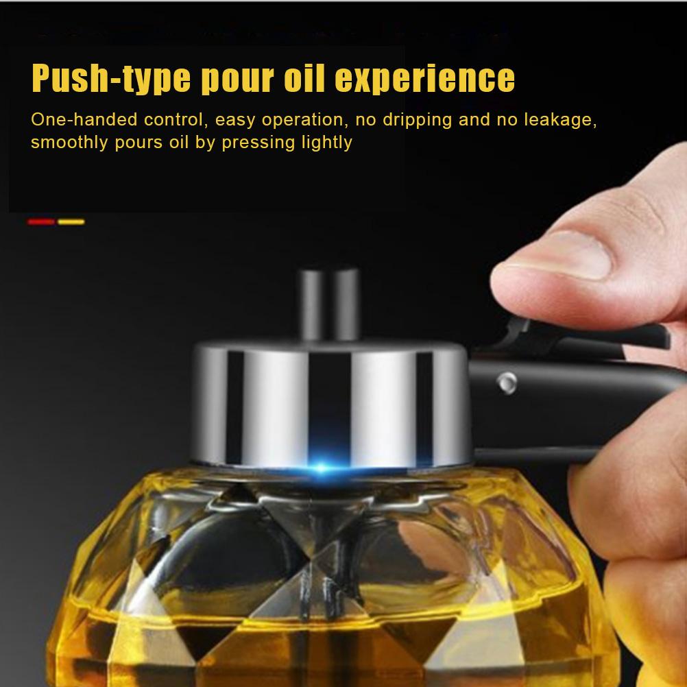 One Honey Syrup Dispenser for Easy Pouring of Seasonings. Glass Dustproof, One Button Press, Multi Purpose Kitchen