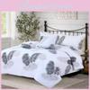 Simple Leaf Print Duvet Cover Set With Printing For Bedroom Decor