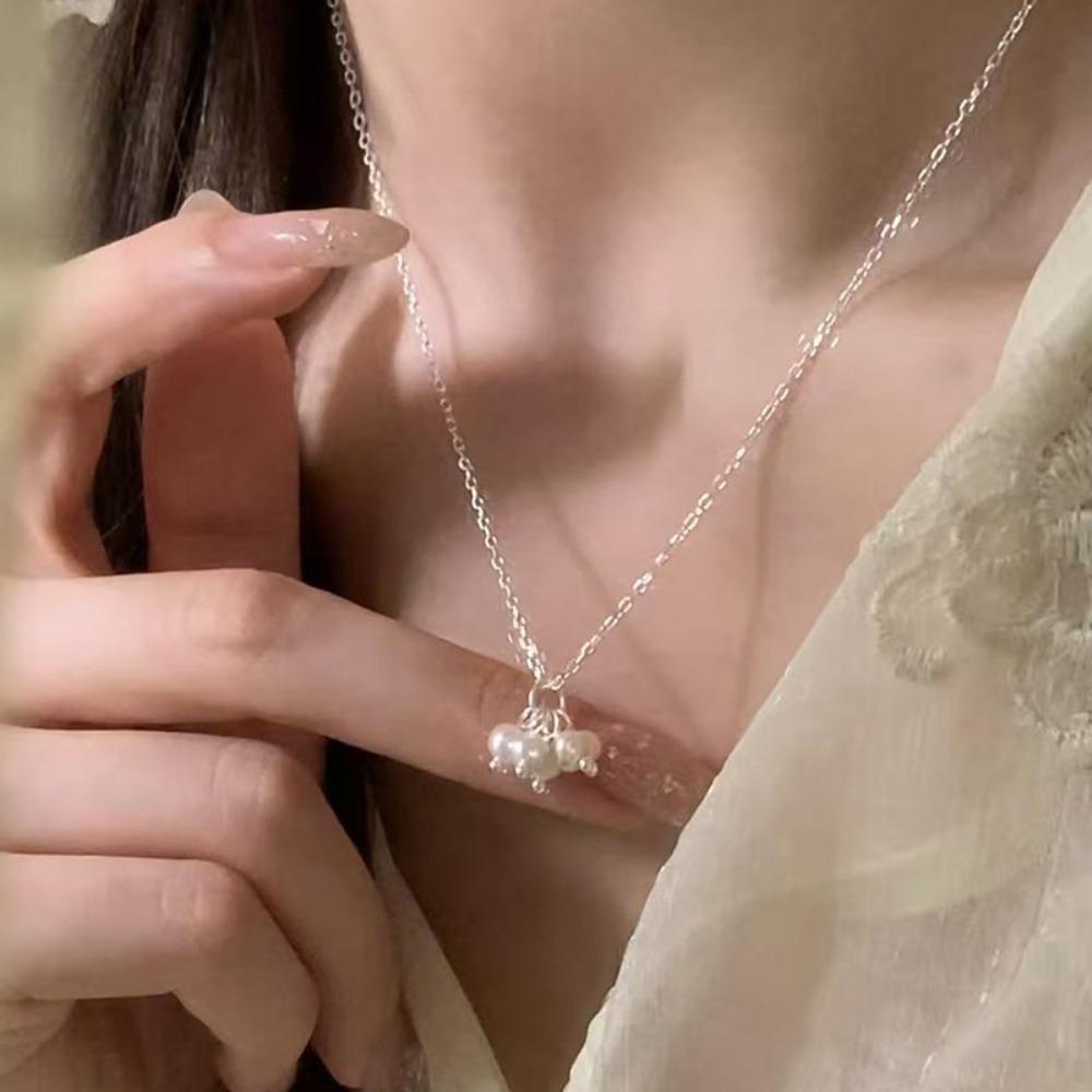 Shijia Pearl Necklace Women's Niche Light Luxury Design High-end Temperament Collarbone Chain Neck Chain Sweater Chain Bead Chain