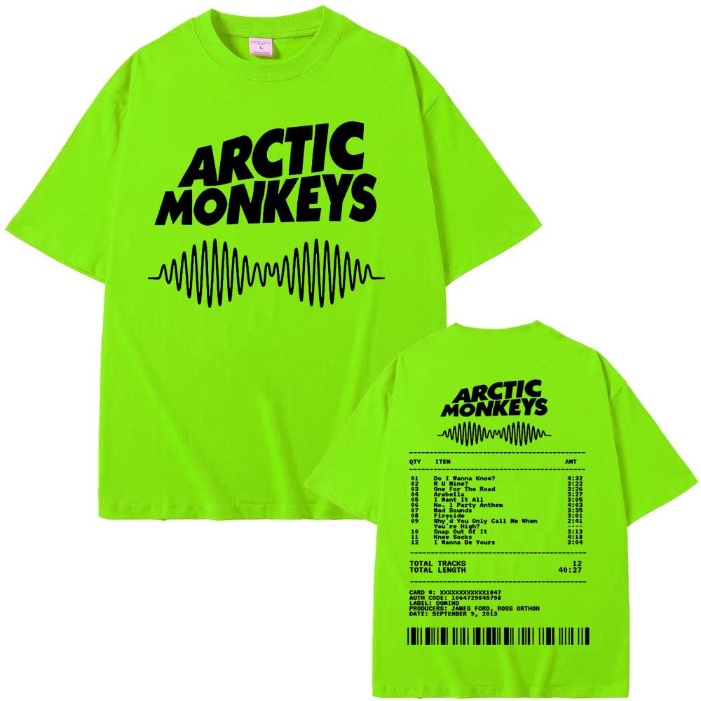 Arctic Monkeys Music Album Graphic T-shirt Men Women Vintage Hip Hop Street Style T Shirts 100% Cotton Casual Oversized T Shirt