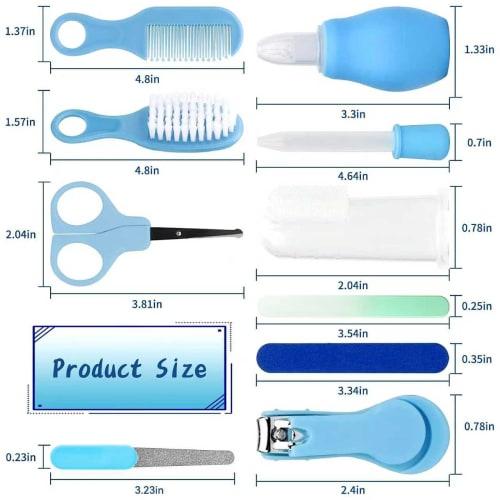 Qunlions Life Baby Grooming Kit, Infant Safety Care Set with Hairbrush, Comb, Nail Clipper, and Nasal Aspirator, Essentials for Newborn Girls and Boys