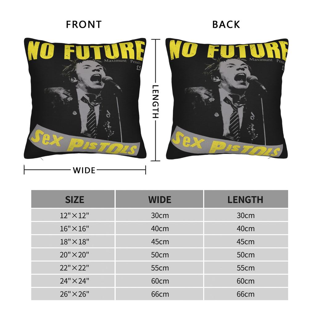 The Sex Pistols No Future Pillow Case  Comfy Pillow Cover Vintage Pillowcases For Sofa Bedroom Home Decor