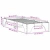 Bed Frame Wax Brown 80 x 200 cm Solid Pine Wood