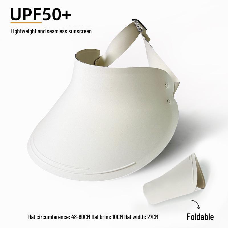 Women's Seamless Sun Protection Hat: Large Brim, Hollow Top for Cycling In Spring and Summer