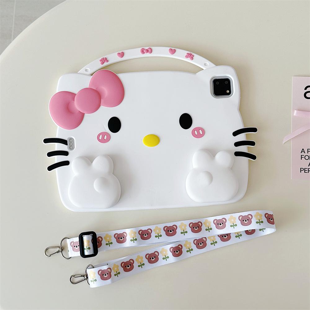 Cute 3D Cartoon Hello Kitty Kids Stand Tablet Case For Honor Pad X9A X8A X9 Pro 11 11.5inch Silicone Tablet Protective Case