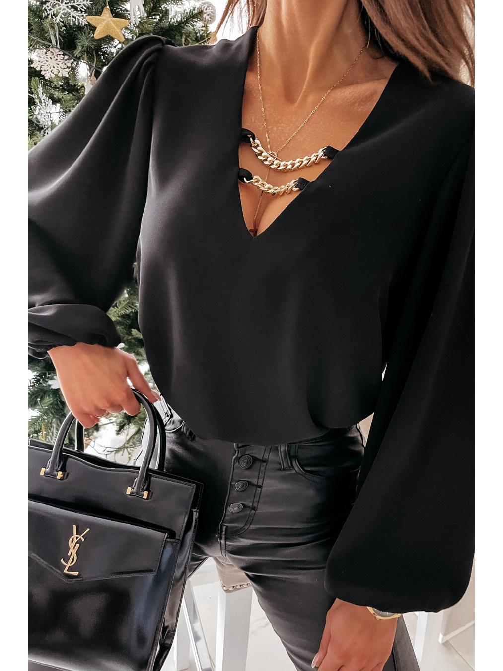 Women s V-Neck Lantern Sleeve Long Sleeve Top - 2021 Trending Fashion Item Small