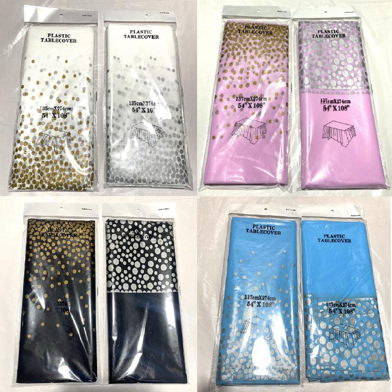 Thick Waterproof Disposable Plastic Tablecloth - Oil & Leak-Proof for Parties and Outdoor Dining
