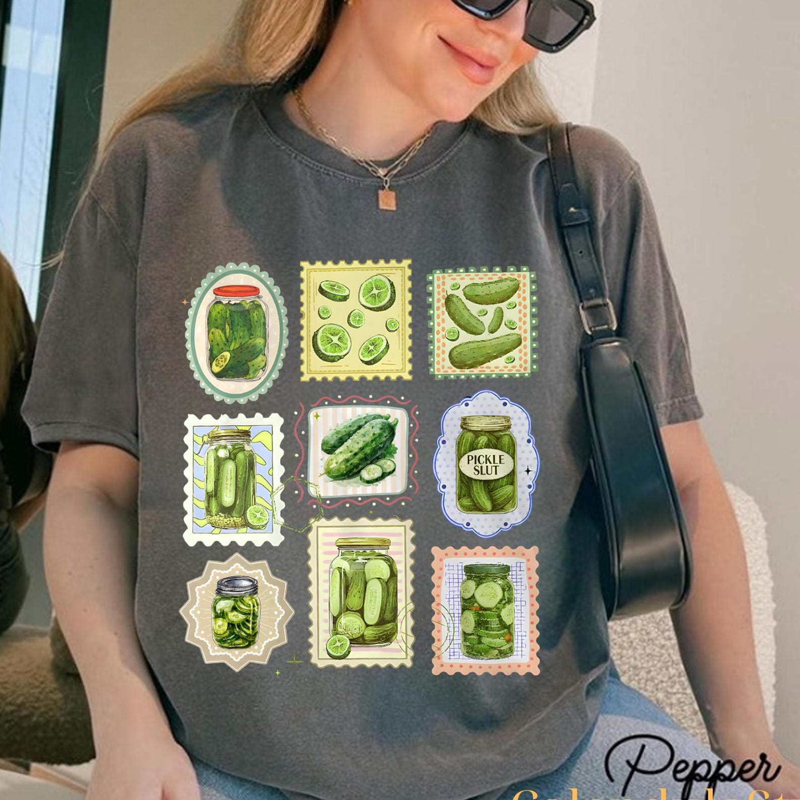 Canned Pickles Stamps Shirt, Pickle Jar Tee, Foodie Shirt, Canning Season Tee, In My Pickle Lover Era, Canned Fruit Cottagecore Aesthetic 4XL