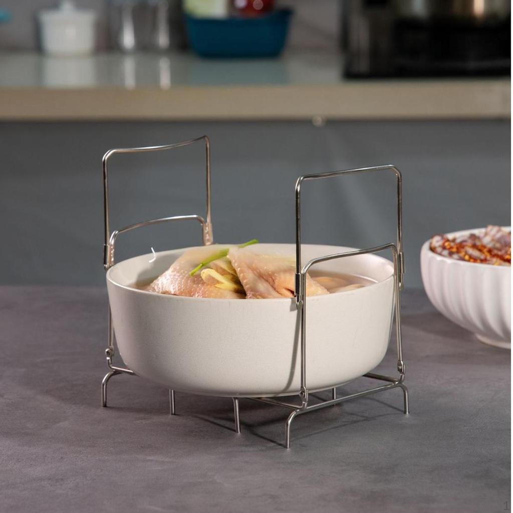 Retractable Steamer Rack Cooking Accessories Versatile Sturdy Construction Heavy Duty Stable Compact