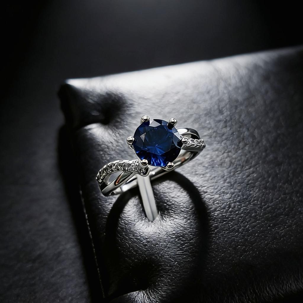 Jewelry Simulation 2 Carat Ruby Small Waist Ring Classic Fashion Six-Claw Color Treasure Ring