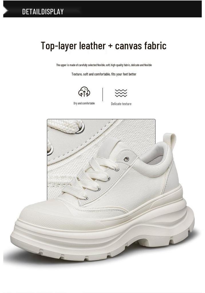 Men's Autumn Height-Boosting Casual Sneakers - 8cm Invisible Lift, Thick Sole, Trendy Dad Style