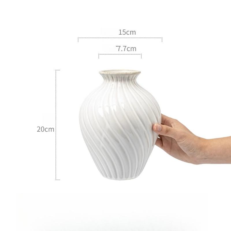 Резная керамическая домашняя настольная статуэтка Гидропонная Французский легкий люкс Рельефная ваза для прихожей