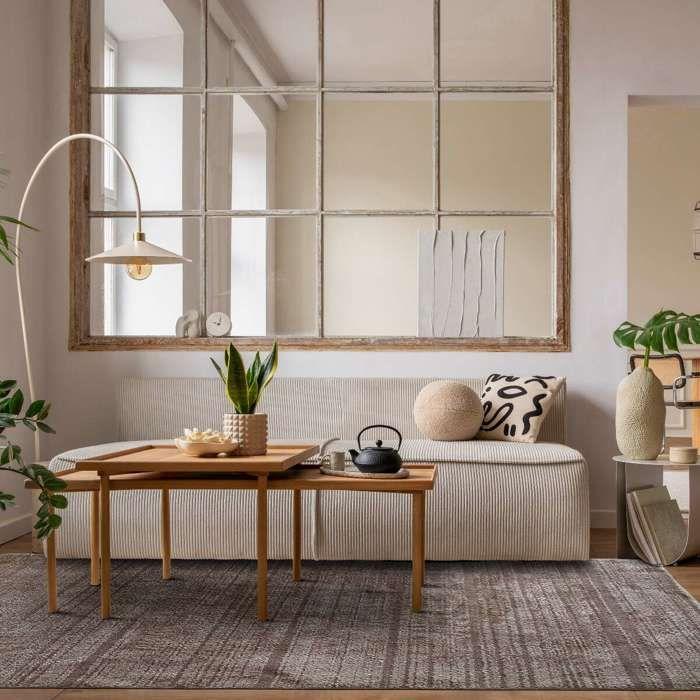 Tapis salon contemporain marron 160x240