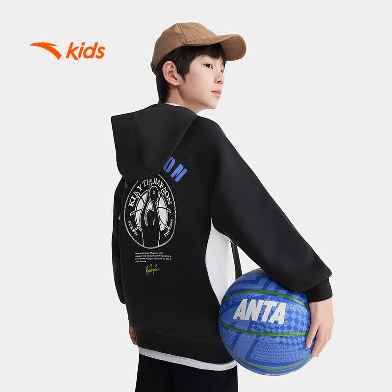 Anta Kids Boys' Basketball Series Hooded Knit Pullover