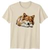 Sleeping Puppy Dog Animals Mens T-Shirt Womens Tee Graphic Unisex Top -b