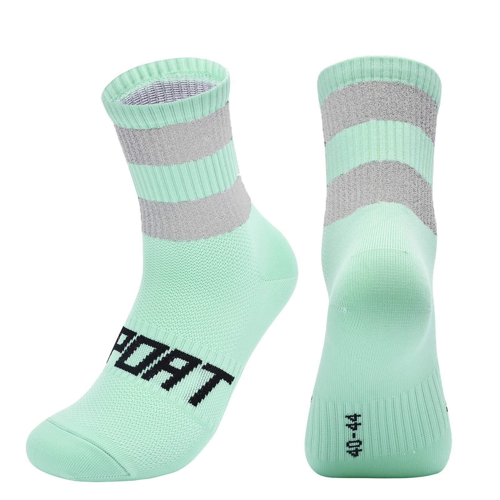 Men s and children s night riding reflective cycling socks breathable cycling socks running socks fitness socks M