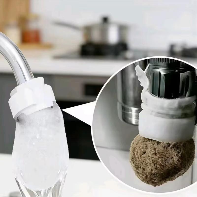 Faucet Filter Cotton Anti-Splash Sediment Filter 50/100Pcs with T-Strap for Kitchen Bathroom Water Purification