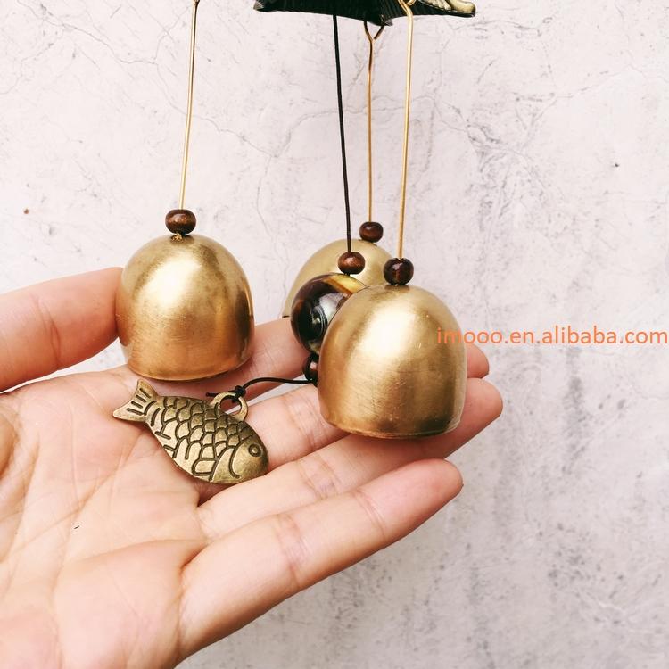 Factory Price Wind Chimes Metal Plastic Ancient Hanging Ornament for Home Yard Garden Balcony Decoration Bronze Bell Pendant