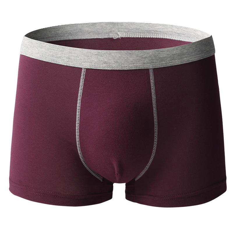 Große Herrenunterwäsche, Hosen aus reiner Baumwolle, atmungsaktive und bequeme antibakterielle Boxershorts, modische, lockere, fette Männer mit flachem Winkel