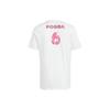 Adidas Pogba Icon Graphic Tee Hand-Drawn Pattern Printed Soccer Short Sleeve T-Shirt Men Tops White HT5186