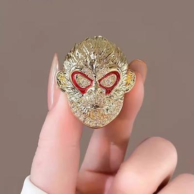 Monkey King Brooch, High-end Suit Coat Jacket Corsage, Collar Pin, Accessories, Premium Pin