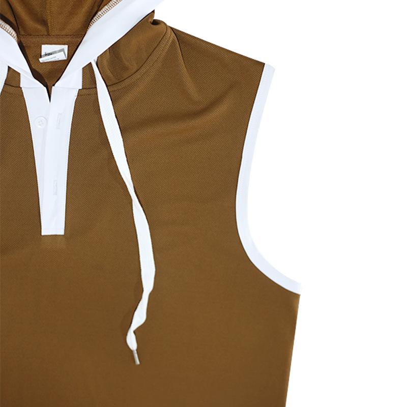 Summer Hooded Camisole Casual Sleeveless Men's T-shirts