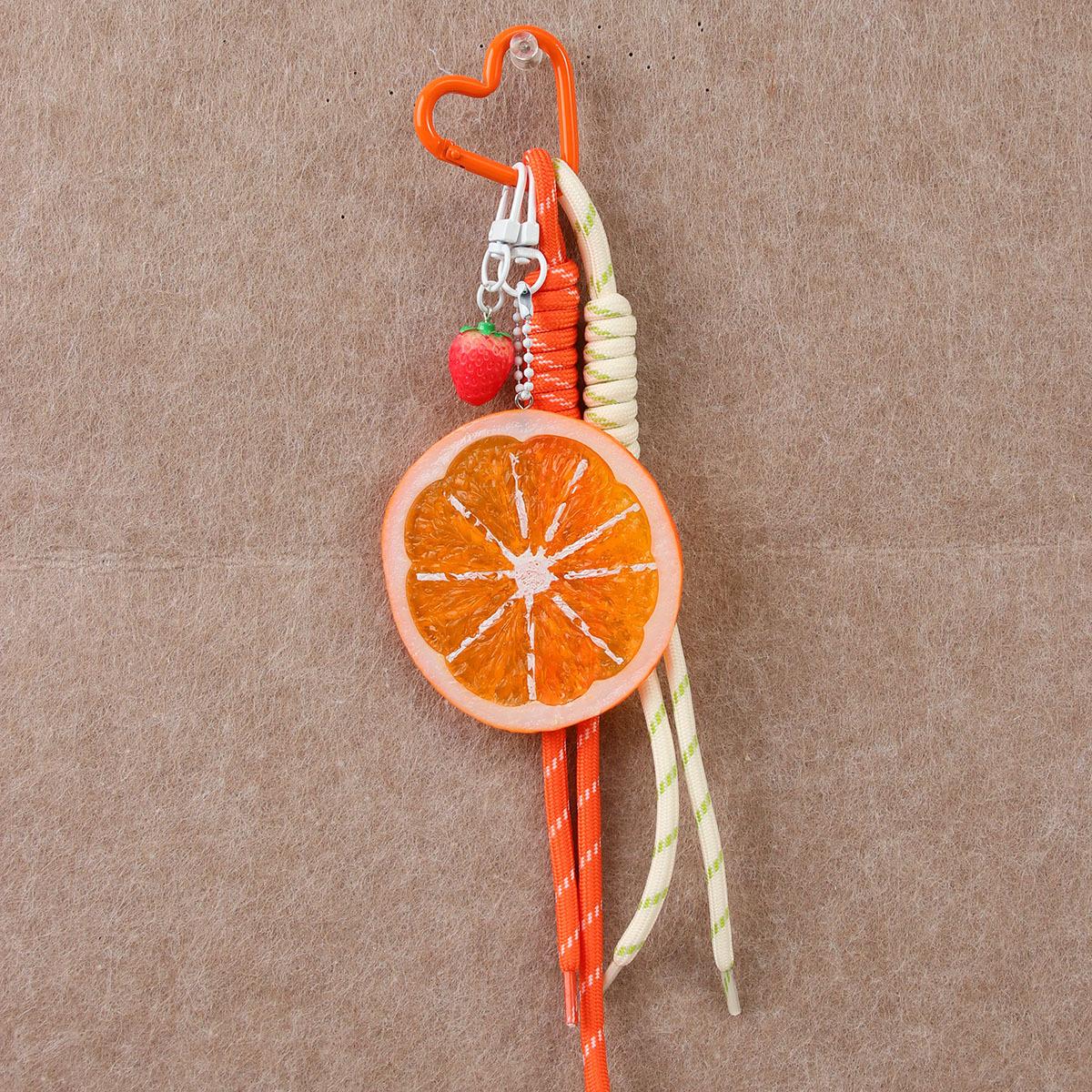 

Extra-large Realistic Fruit Lemon Slice Strawberry Pendant Key Chains for Women Versatile Simple Creative Bag Accessory Jewelry