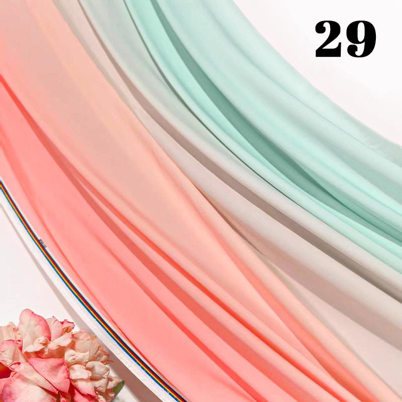 50cm Chiffon Gradient Fabric Hanfu Ancient Style Rainbow Gradient Fabric Stage Costume Design Skirt Dress DIY Sewing Material