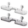 Rustproof Shower Storage Solution for Toiletries Wall Mounted Suction Cup Rack Space Saving Waterproof Bathroom Shelf