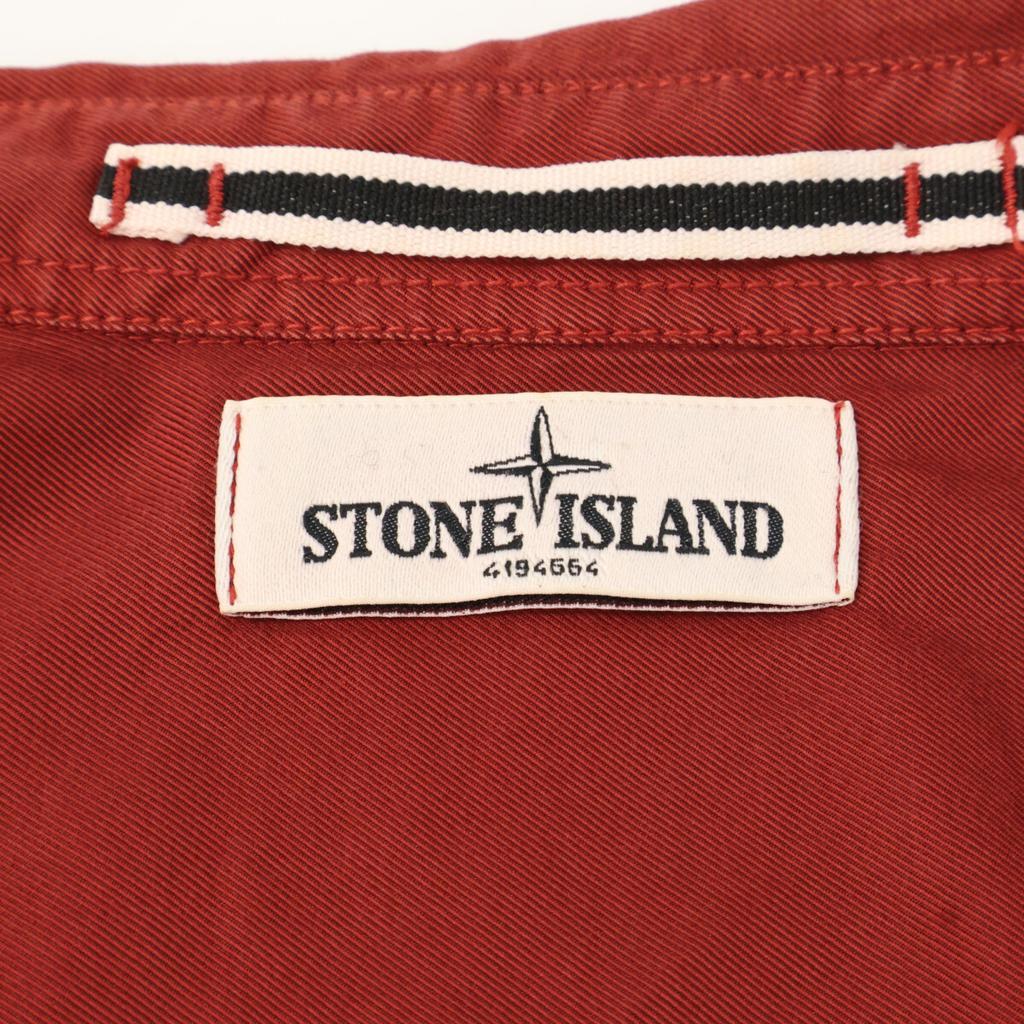STONE ISLAND Red Garment Dye Long Sleeve Shirt tops M RedUsed