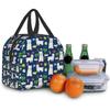 Beach Summer Tropical Dog Insulated Lunch Bag for Women Cooler Tote Box Leakproof Reusable Portable Lunch Bag Work School Picnic