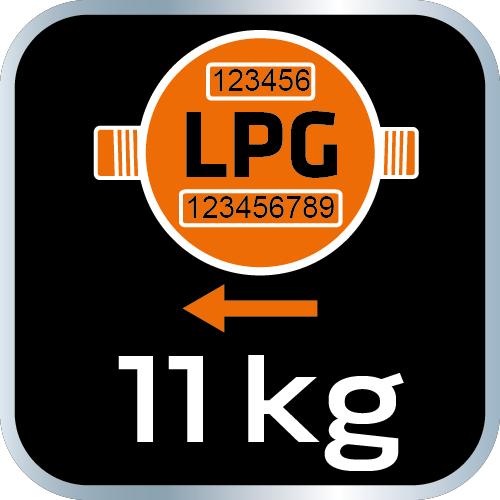 Gas connection hose, 2 m