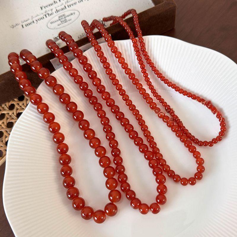 

Neo-Traditional Red Beaded Necklace - Elegant 2024 Statement Choker