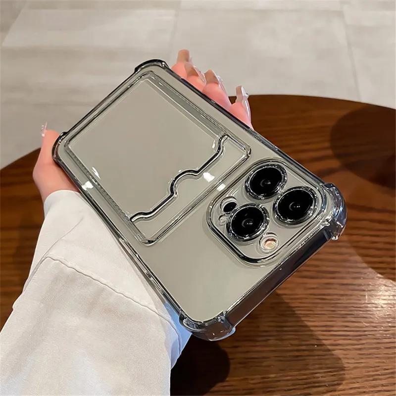 Clear Shockproof Phone Case with Card/Photo Slot for Xiaomi Redmi 15C 5G 14C A5 13C 12C 10C & More Models Transparent Bumper