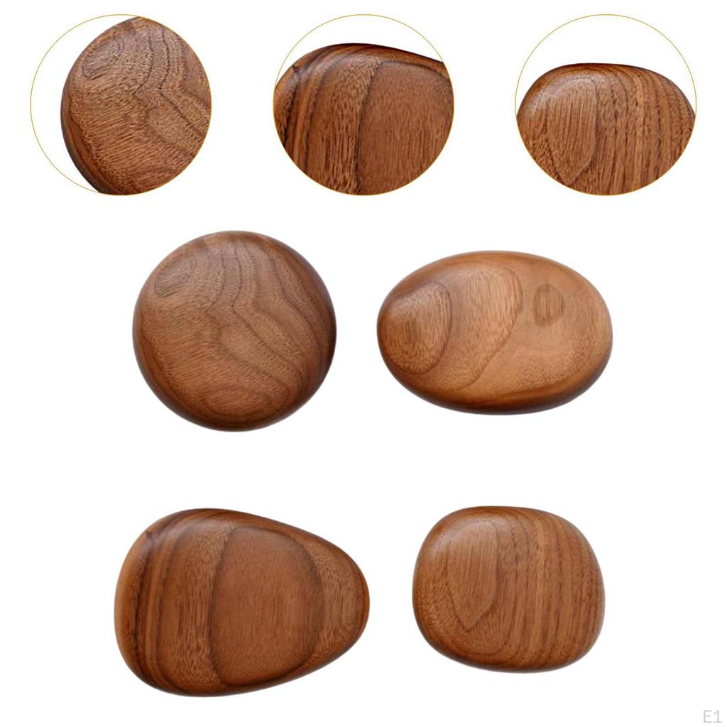 4Pcs Wood Wall Mounted Coat Hooks Wooden Storage Hangers Cabinet Knobs