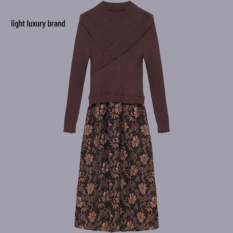 Autumn Winter 2026 High-End Goddess Style Knit Dress for Women