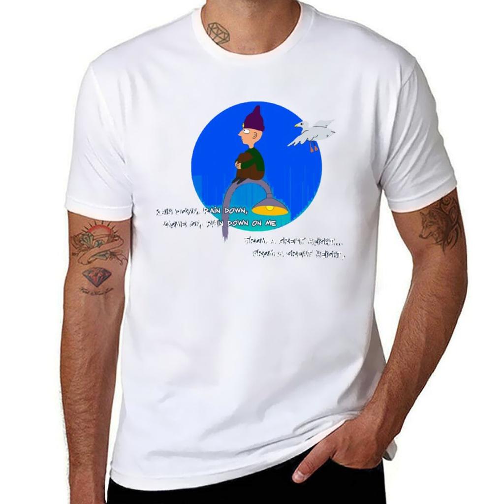 Paranoid android lyric T-Shirt summer tops hippie clothes mens graphic t-shirts hip hop