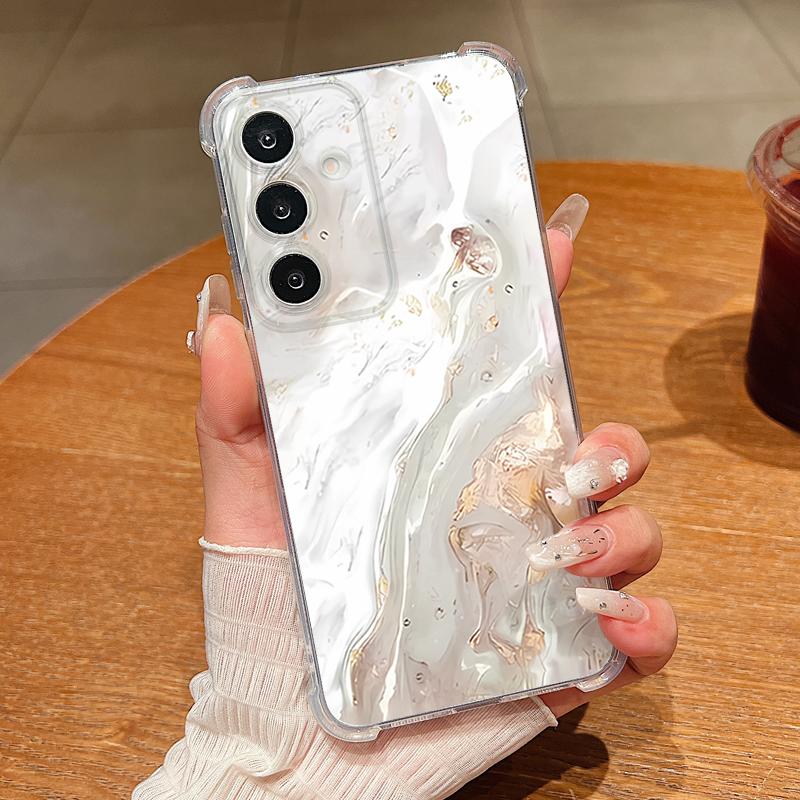 Luxury Marble Pattern Phone Case For Samsung Galaxy A57 A37 A17 A56 A16 A55 A36 A26 A15 A35 A54 A53 Clear Shockproof Soft Cover