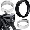 Motorcycle 4.5'' 7" Headlight Trim Rings Head Lamp Decorative Rings Fog Lamp Visor Protector for Most Motorbike