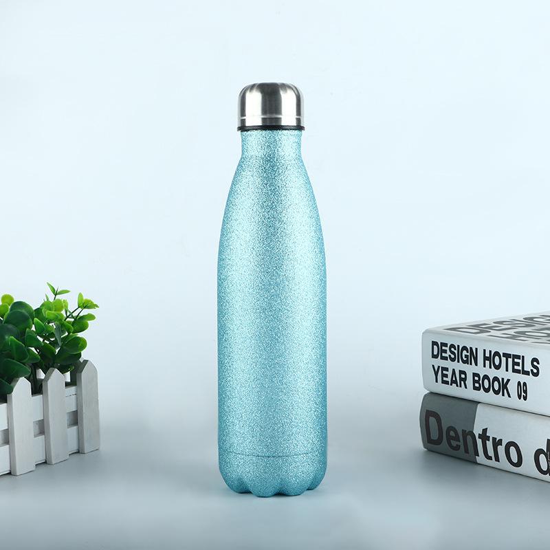 Steel Sports Bottle Glitter Paint Coke Bottle Thermos Flask Drinking Cup Supports One Piece Printing Durable Durable Useful