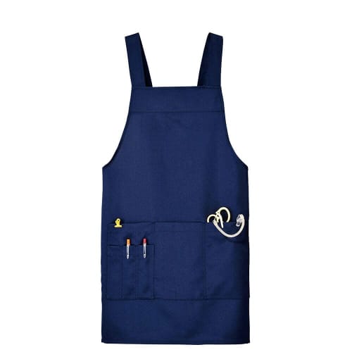 Nursery NEW Semi-Mid-Length Apron (Water-Repellent) for Nursing, Care, and Dentistry, Women's, Sizes M-L, Navy, 9672004A
