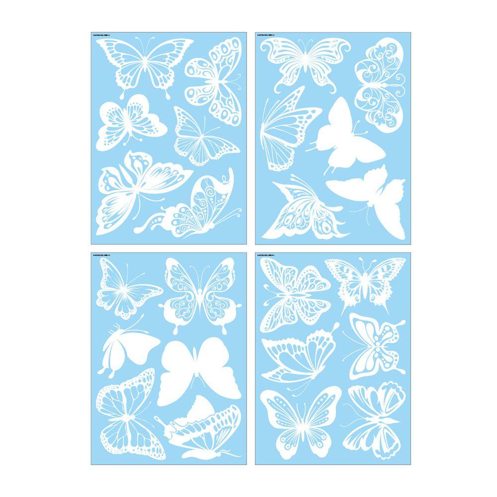 Bird Butterfly Anti-Collision Decal Static Stickers Window Clings Glass Decals Window Stickers Butterfly