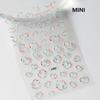 Red Brocaded Carp Koi Cyprinidae Auspicious Fish Spring Flower 5D Nail Art Stickers Fresh Vibrant Relief Adhesive Manicure Decal